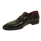 Men's GENIO Genuine Crocodile Embossed Leather Shoes Turkey 120371165 Black