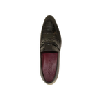 Men's GENIO Genuine Crocodile Embossed Leather Shoes Turkey 120371165 Black