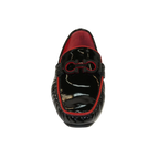 Men's GENIO Casual Dress Shoes Turkey Patent Leather 120580105 Black Red