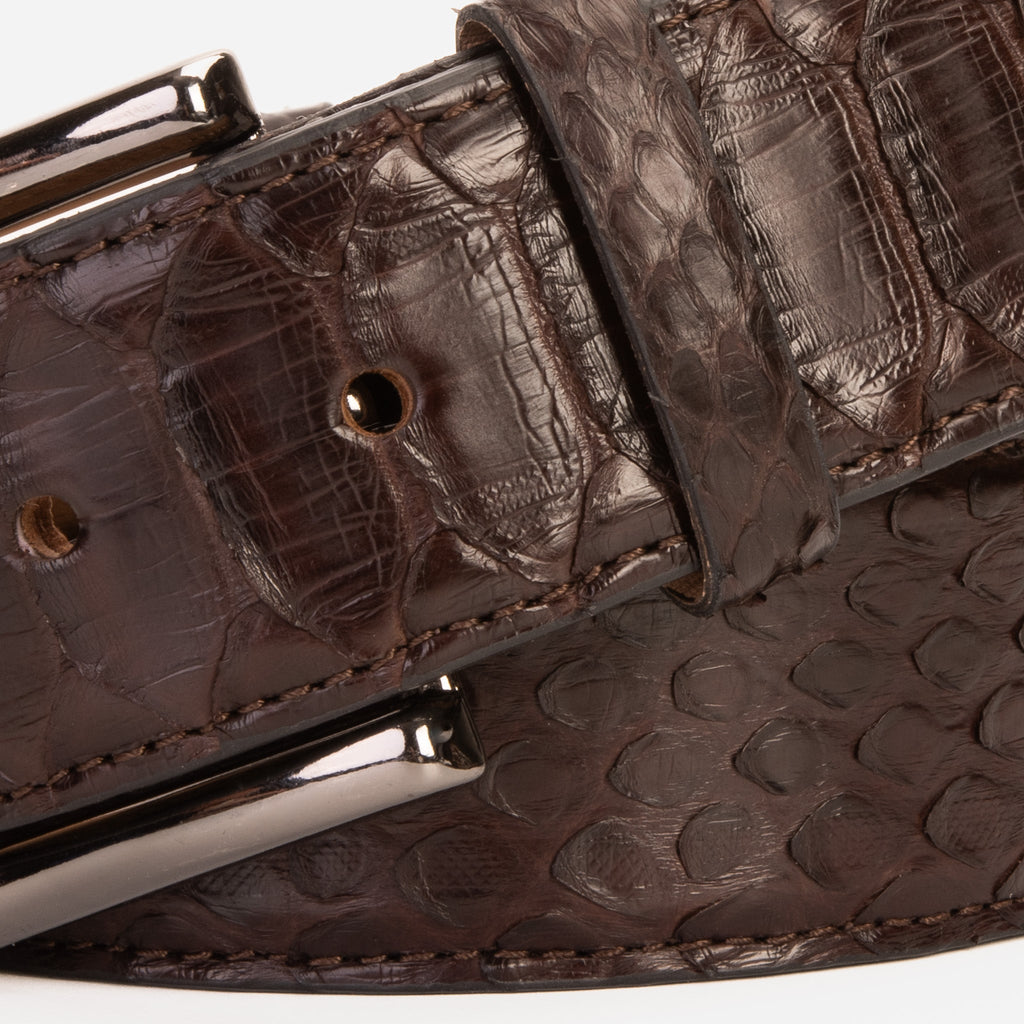 The Boss Brown Snake Leather Belt