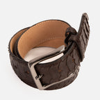 The Boss Brown Snake Leather Belt