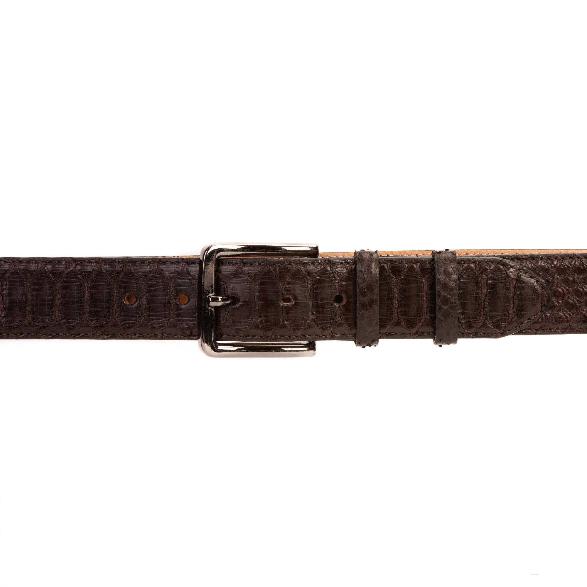 The Boss Brown Snake Leather Belt