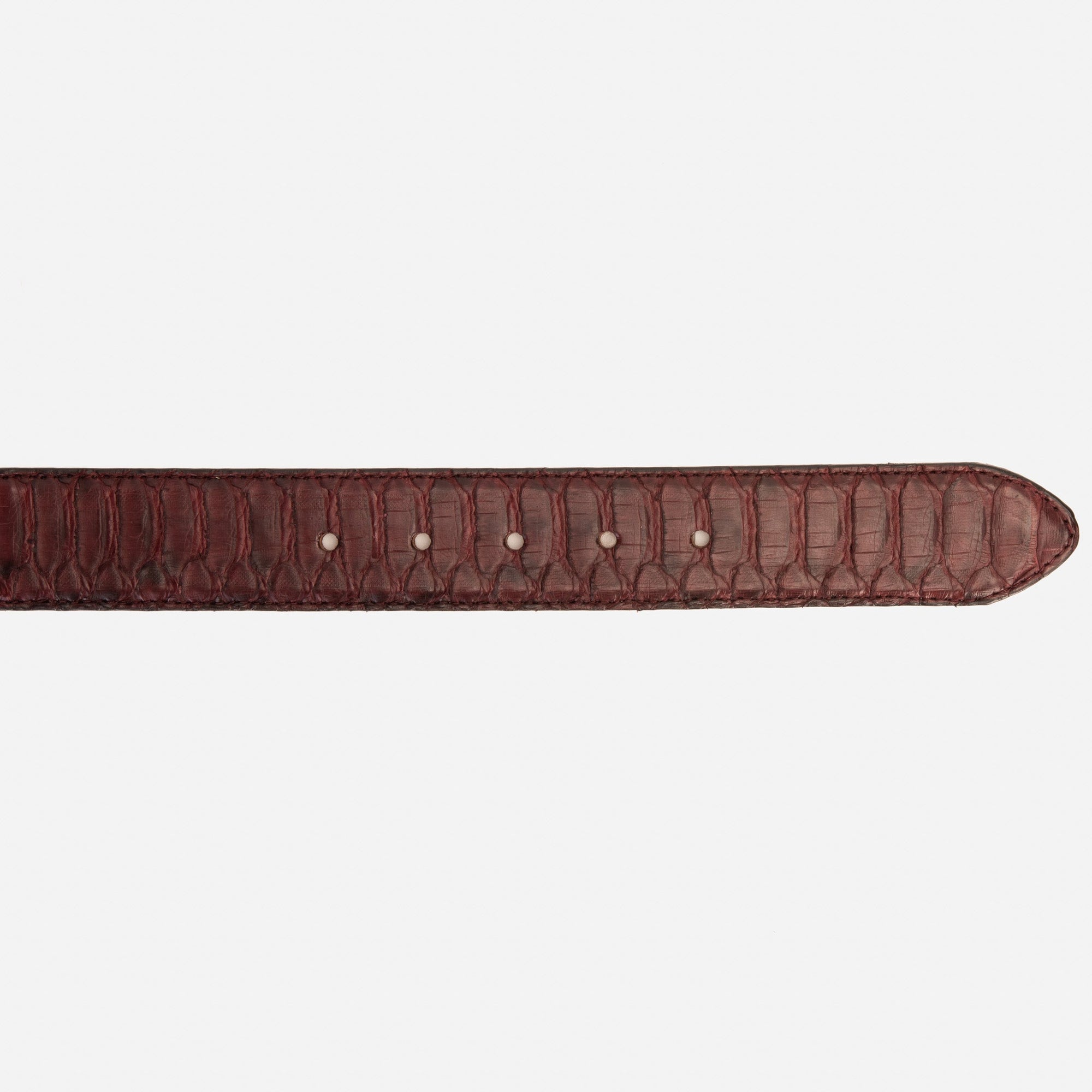 The Boss Burgundy Snake Leather Belt