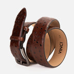 The Dallas Brown Calfskin Belt