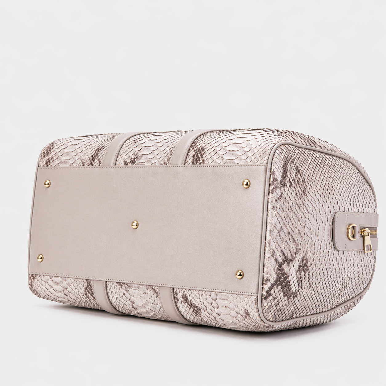 The Velar Nutural  Hand-Painted Snake Leather Weekender Bag