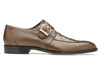Belvedere Josh Ostrich Single Buckle Dress Men's Shoe Brown 114011