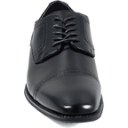 Men's Stacy Adams Shoes Waltham Leather Cap Toe Oxford Black 20138-001