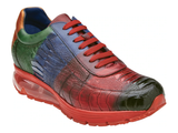 Mens Belvedere George Sneaker Multi Color Ostrich Hand Painted Shoes E16