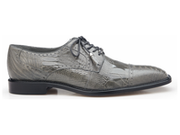 Belvedere Men Shoes Batta Gray Genuine Ostrich Lace Up 14006