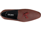 Stacy Adams Men's Tazewell Plain Toe Tassel Slip On Brick Brown 25343-604