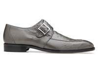 Gray Belvedere Josh Ostrich Single Buckle Men's Dress Shoe 114011