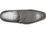 Gray Belvedere Josh Ostrich Single Buckle Men's Dress Shoe 114011