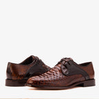 Vinci The Valmont Tan Snake Leather Derby Men Shoe
