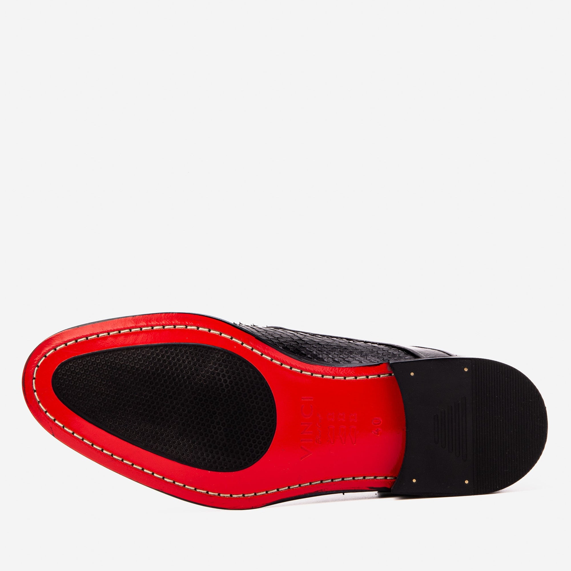 The Valmont Black Snake Leather Derby Men Shoe