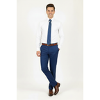 Men's Levent Serez Turkish Suit Super 160's Italian Wool 13760 Blue Twill