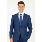 Men's Levent Serez Turkish Suit Super 160's Italian Wool 13760 Blue Twill
