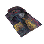 Men's AVM Crystal Digital Sparks Shirt Cotton Turkey Slim Fit 13985-01 Multi