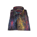 Men's AVM Crystal Digital Sparks Shirt Cotton Turkey Slim Fit 13985-01 Multi