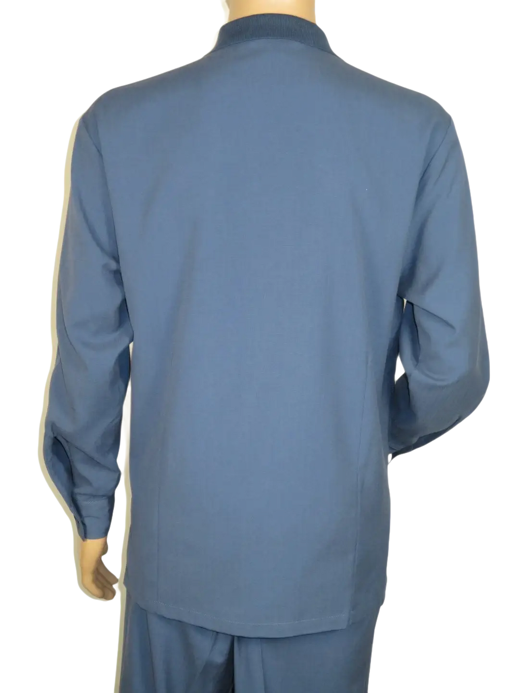 Men Silversilk 2pc Fancy walking leisure suit Italian woven knits 14010 Blue