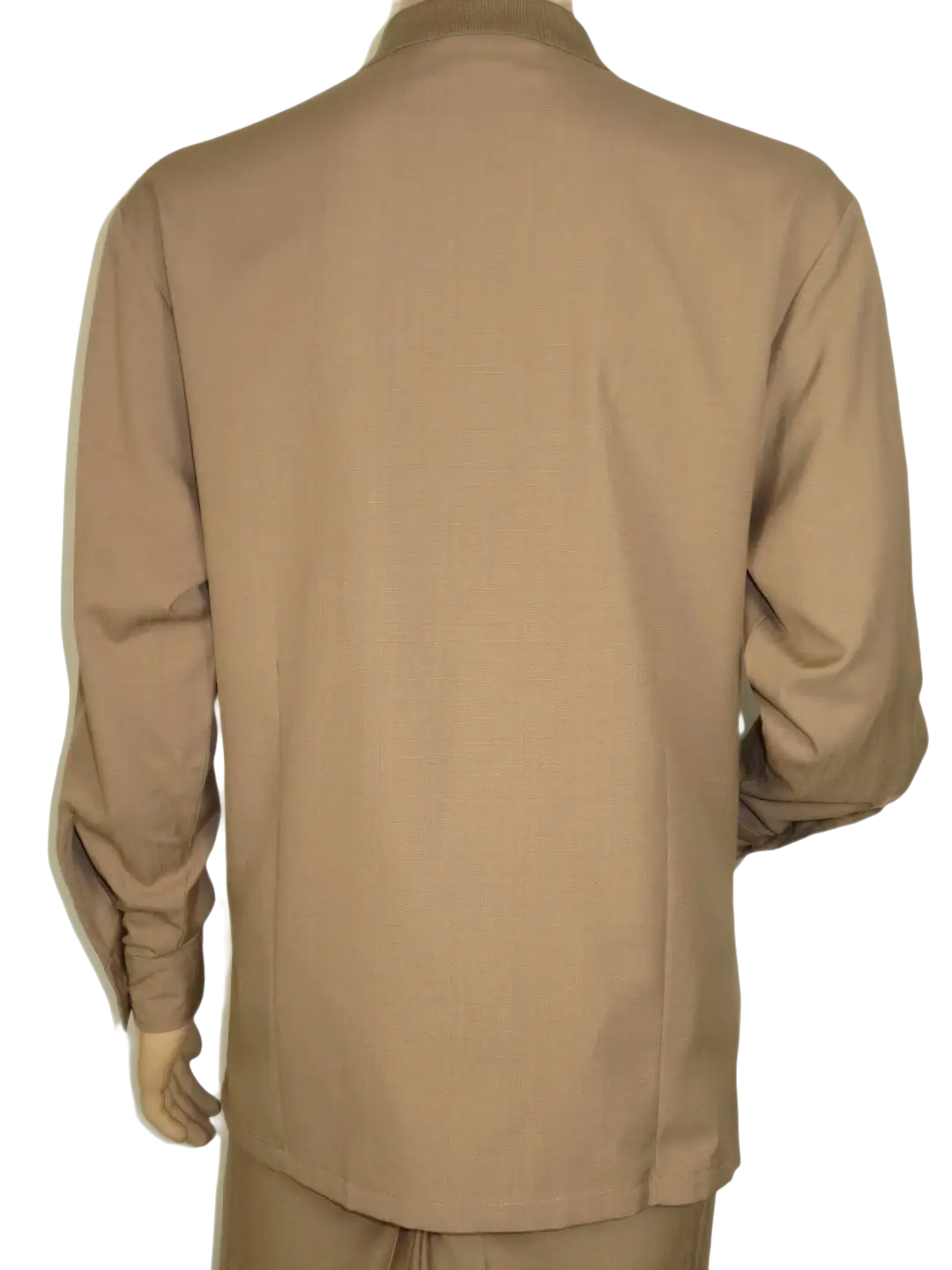Men Silversilk 2pc Fancy walking leisure suit Italian woven knits 14010 Taupe
