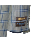 Men's Mono Turkey Sport Coat 100% Super 180s Wool 1480-03 Gray Blue Plaid