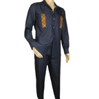 Men's Stacy Adams Two Piece Matching Walking Set Leisure Suit 15072 Indigo Blue