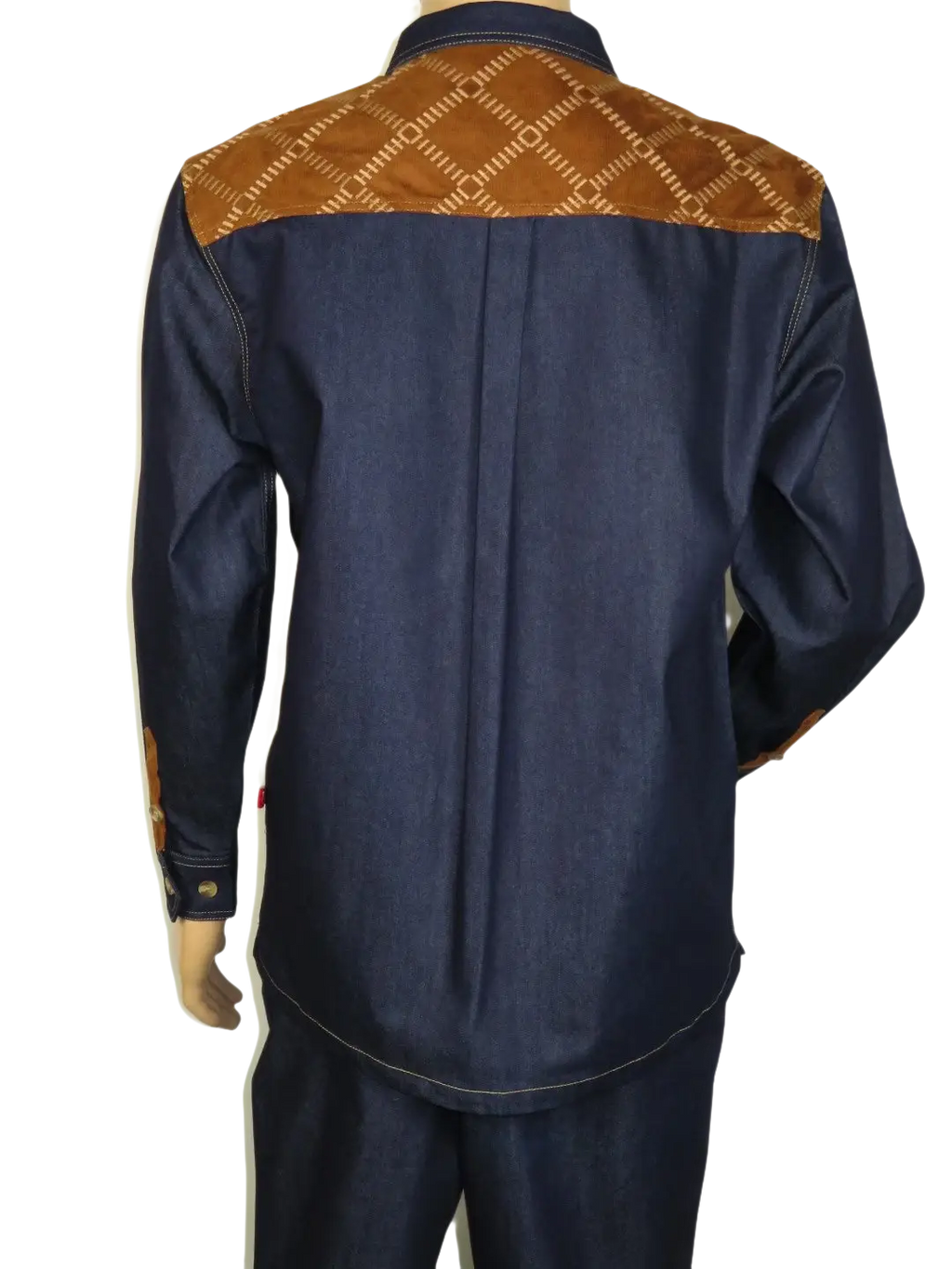 Men's Stacy Adams Two Piece Matching Walking Set Leisure Suit 1528 Denim