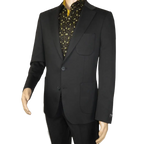 Men's MONO Turkey Casual Dress Jacket Patch Pockets Thick Cotton 1557-01 Black