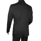 Men's MONO Turkey Casual Dress Jacket Patch Pockets Thick Cotton 1557-01 Black