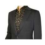 Men's MONO Turkey Casual Dress Jacket Patch Pockets Thick Cotton 1557-01 Black