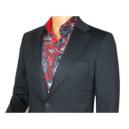 Men's MONO Turkey Casual Dress Jacket Patch Pockets Thick Cotton 1557-002 Navy