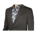 Men's MONO Turkey Jacket Patch Pockets Thick Cotton 1557-03 Charcoal