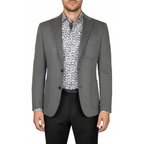 Men's MONO Turkey Casual Dress Jacket Patch Pockets Thick Cotton 1557-04 Gray