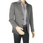 Men's MONO Turkey Casual Dress Jacket Patch Pockets Thick Cotton 1557-04 Gray