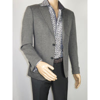 Men's MONO Turkey Casual Dress Jacket Patch Pockets Thick Cotton 1557-04 Gray