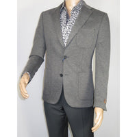 Men's MONO Turkey Casual Dress Jacket Patch Pockets Thick Cotton 1557-04 Gray