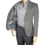 Men's MONO Turkey Casual Dress Jacket Patch Pockets Thick Cotton 1557-04 Gray