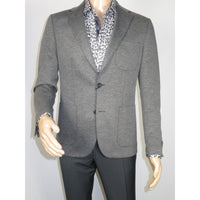 Men's MONO Turkey Casual Dress Jacket Patch Pockets Thick Cotton 1557-04 Gray