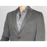 Men's MONO Turkey Casual Dress Jacket Patch Pockets Thick Cotton 1557-04 Gray