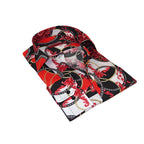 Men's AVM Crystal Shirt Medallion Cotton Turkey Slim Fit 15651-01 Red/Black