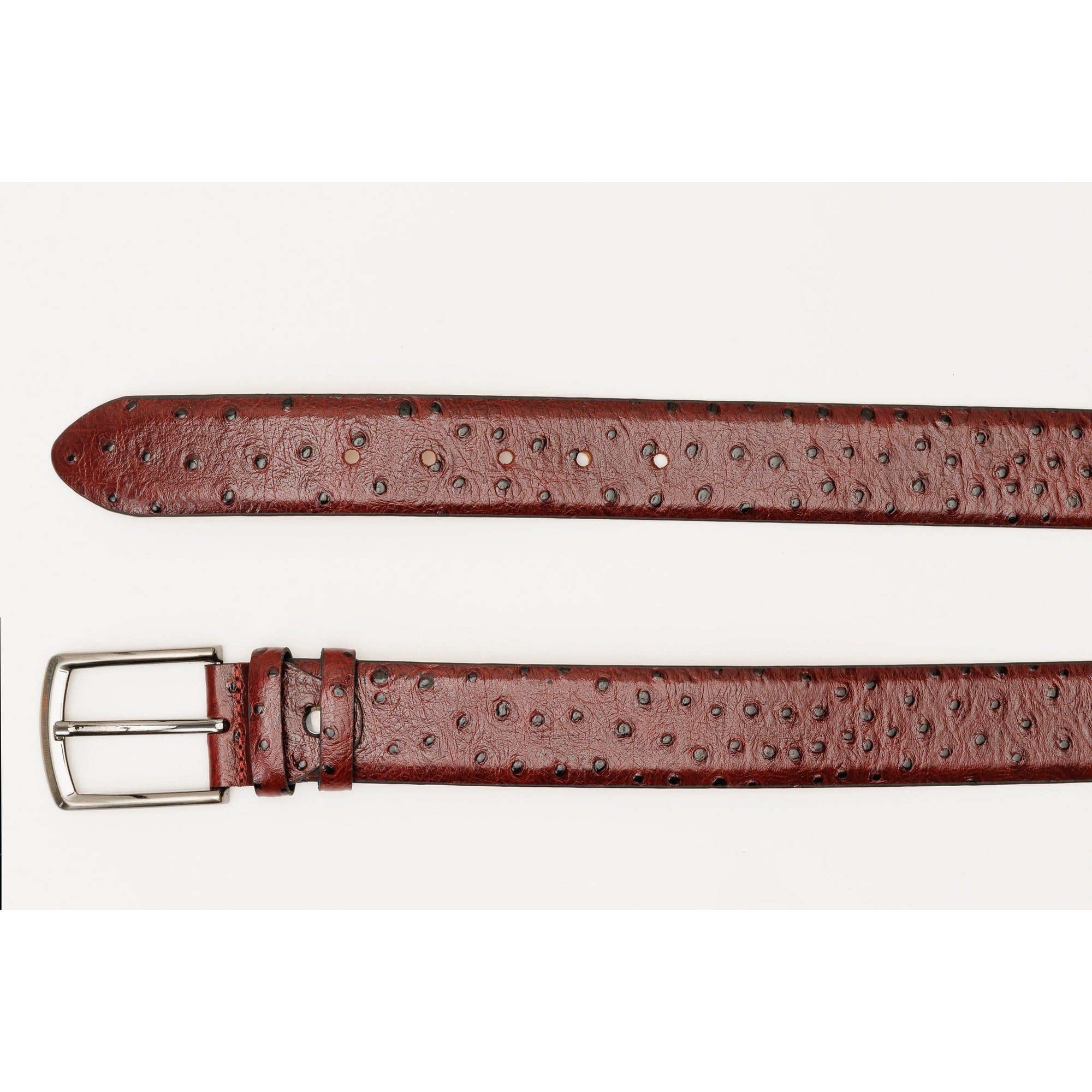 The Porto Alegre Burgundy Leather Belt