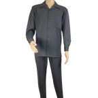 Men's MONTIQUE Two Piece Set Walking Leisure Suit Long Sleeves 1641 Gray