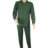 Men's MONTIQUE Two Piece Set Walking Leisure Suit Long Sleeves 1641 H. Green