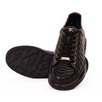 The Adler Pyht  Snk Skin Black & Burgundy Men Sneaker