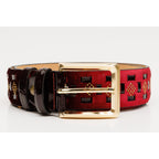 The Vicino Burgundy Leather Belt