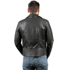 The Fossett Black Leather Men Jacket