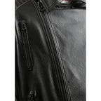 The Fossett Black Leather Men Jacket