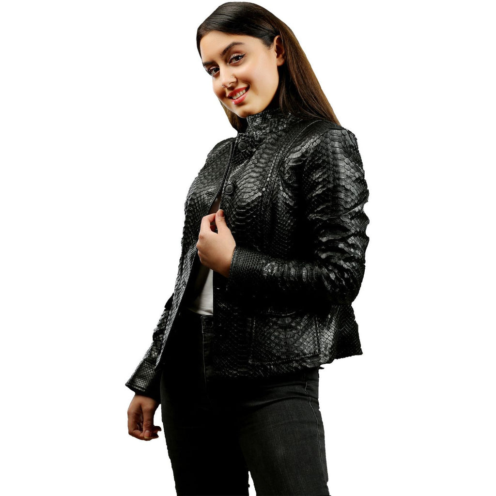 Ulster Snake Leather Women Jacket