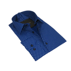 Men's Shirt Hankie CASILA Turkey Cotton Blend 501920-05 Royal Blue Polka Dots