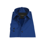 Men's Shirt Hankie CASILA Turkey Cotton Blend 501920-05 Royal Blue Polka Dots